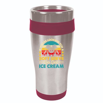 Pickleball Lover If You Want Soft Serve Go Get Ice Cream 16oz Travel Tumbler