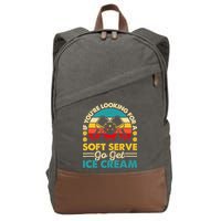 Pickleball Lover If You Want Soft Serve Go Get Ice Cream Cotton Canvas Backpack