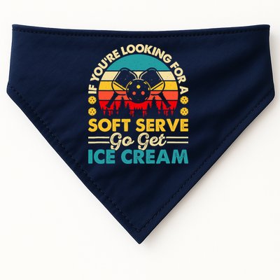 Pickleball Lover If You Want Soft Serve Go Get Ice Cream USA-Made Doggie Bandana