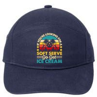 Pickleball Lover If You Want Soft Serve Go Get Ice Cream 7-Panel Snapback Hat