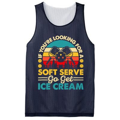 Pickleball Lover If You Want Soft Serve Go Get Ice Cream Mesh Reversible Basketball Jersey Tank