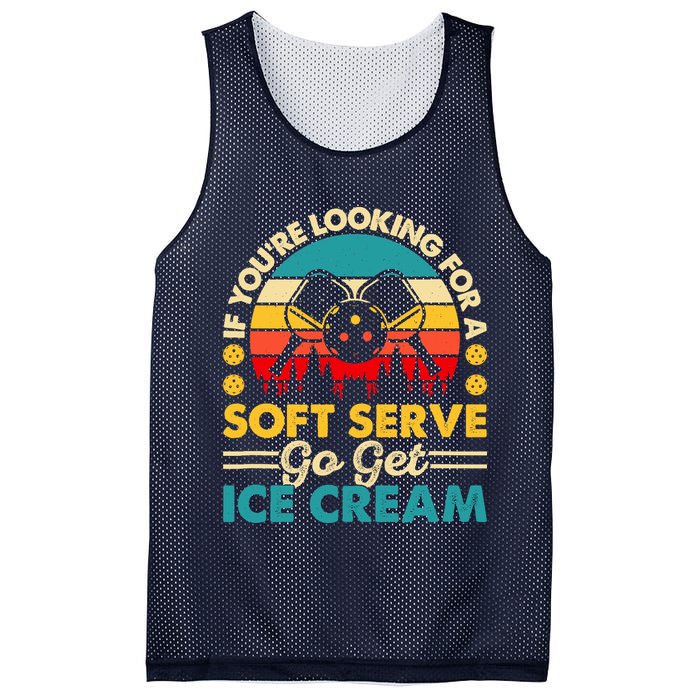 Pickleball Lover If You Want Soft Serve Go Get Ice Cream Mesh Reversible Basketball Jersey Tank