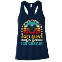 Pickleball Lover If You Want Soft Serve Go Get Ice Cream Women's Racerback Tank