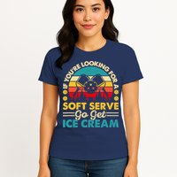 Pickleball Lover If You Want Soft Serve Go Get Ice Cream Womens T-Shirt