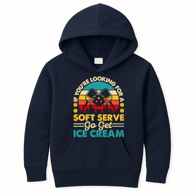 Pickleball Lover If You Want Soft Serve Go Get Ice Cream Kids Hoodie