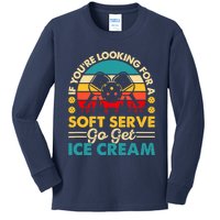 Pickleball Lover If You Want Soft Serve Go Get Ice Cream Kids Long Sleeve Shirt