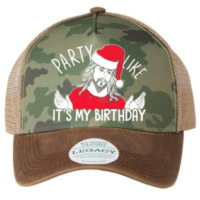 Party Like ItS My Birthday Jesus Christmas Pajama Cute Gift Legacy Tie Dye Trucker Hat