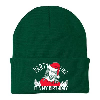 Party Like ItS My Birthday Jesus Christmas Pajama Cute Gift Knit Cap Winter Beanie