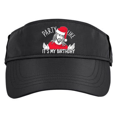 Party Like ItS My Birthday Jesus Christmas Pajama Cute Gift Adult Drive Performance Visor