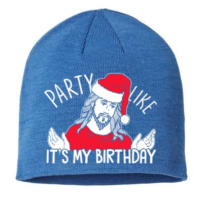 Party Like ItS My Birthday Jesus Christmas Pajama Cute Gift Sustainable Beanie