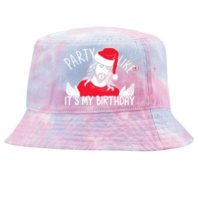 Party Like ItS My Birthday Jesus Christmas Pajama Cute Gift Tie-Dyed Bucket Hat