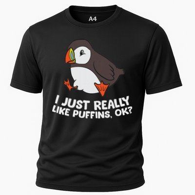 Puffin Lover I Just Really Like Puffins Ok Cooling Performance Crew T-Shirt