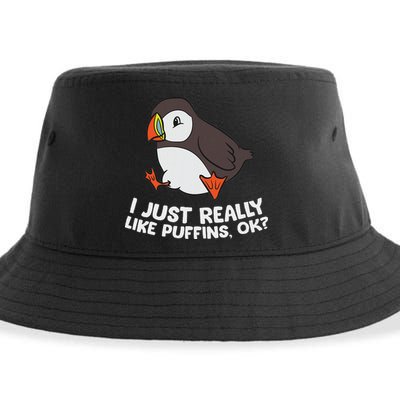 Puffin Lover I Just Really Like Puffins Ok Sustainable Bucket Hat