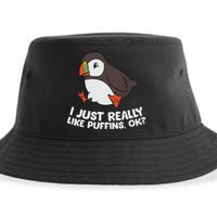 Puffin Lover I Just Really Like Puffins Ok Sustainable Bucket Hat