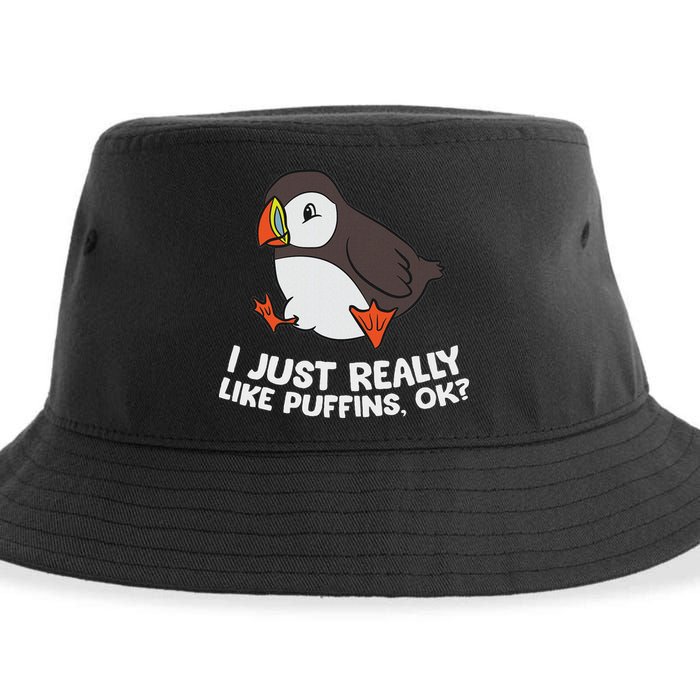 Puffin Lover I Just Really Like Puffins Ok Sustainable Bucket Hat
