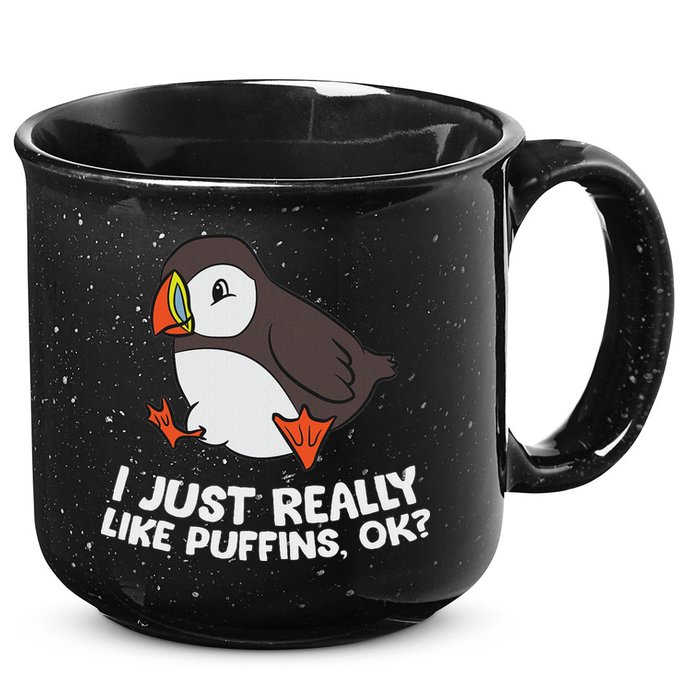 Puffin Lover I Just Really Like Puffins Ok 15oz Campfire Ceramic Mug