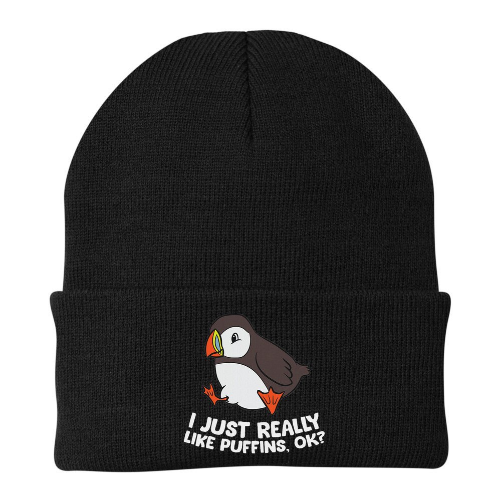 Puffin Lover I Just Really Like Puffins Ok Beanie