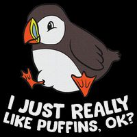 Puffin Lover I Just Really Like Puffins Ok Flat Bill Trucker Hat