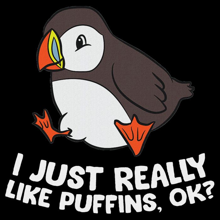 Puffin Lover I Just Really Like Puffins Ok Flat Bill Trucker Hat