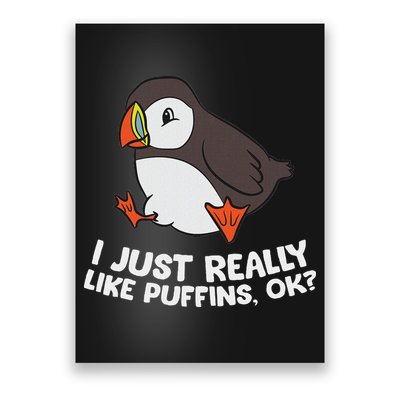 Puffin Lover I Just Really Like Puffins Ok Poster