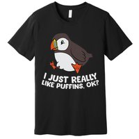 Puffin Lover I Just Really Like Puffins Ok Premium T-Shirt