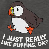 Puffin Lover I Just Really Like Puffins Ok Vector Backpack