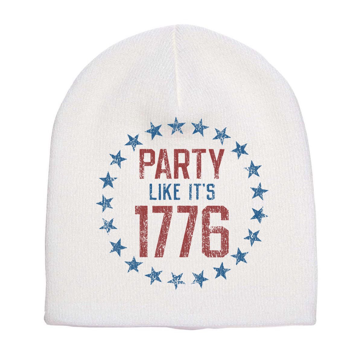 Party Like ItS 1776 Short Acrylic Beanie