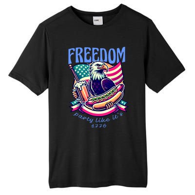 Party Like Its 1776 Patriotic Eagle Tall Fusion ChromaSoft Performance T-Shirt