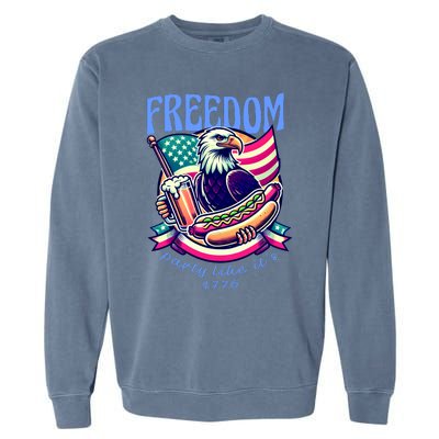 Party Like Its 1776 Patriotic Eagle Garment-Dyed Sweatshirt