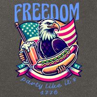 Party Like Its 1776 Patriotic Eagle Cotton Canvas Backpack