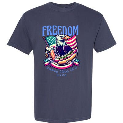 Party Like Its 1776 Patriotic Eagle Garment-Dyed Heavyweight T-Shirt