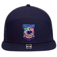 Party Like Its 1776 Patriotic Eagle 7 Panel Mesh Trucker Snapback Hat