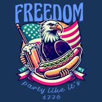 Party Like Its 1776 Patriotic Eagle Cooling Performance Crew T-Shirt
