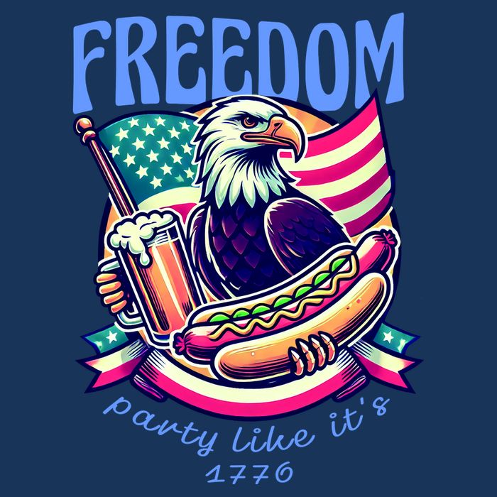 Party Like Its 1776 Patriotic Eagle Cooling Performance Crew T-Shirt