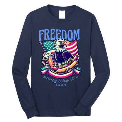 Party Like Its 1776 Patriotic Eagle Long Sleeve Shirt