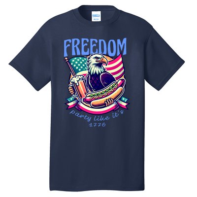 Party Like Its 1776 Patriotic Eagle Tall T-Shirt