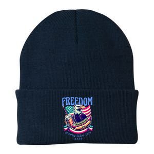 Party Like Its 1776 Patriotic Eagle Knit Cap Winter Beanie