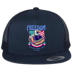 Party Like Its 1776 Patriotic Eagle Flat Bill Trucker Hat