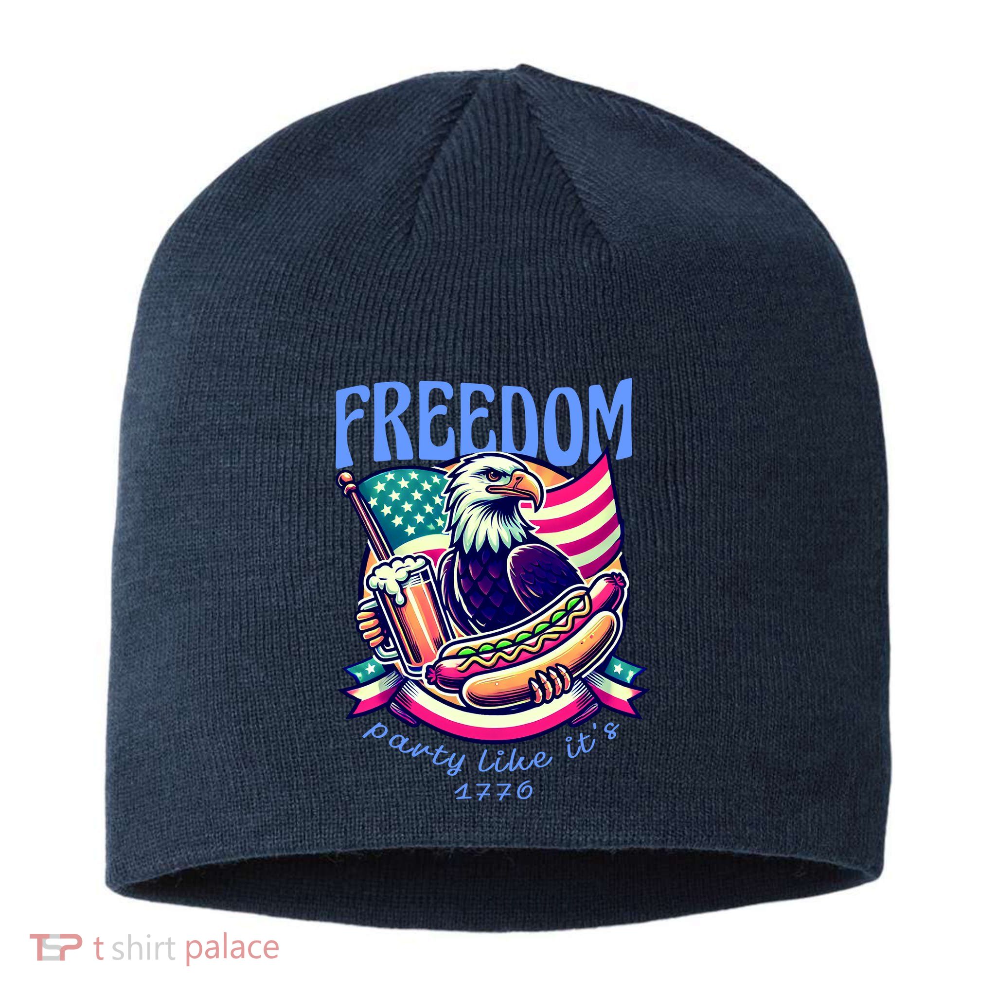 Party Like Its 1776 Patriotic Eagle Sustainable Beanie