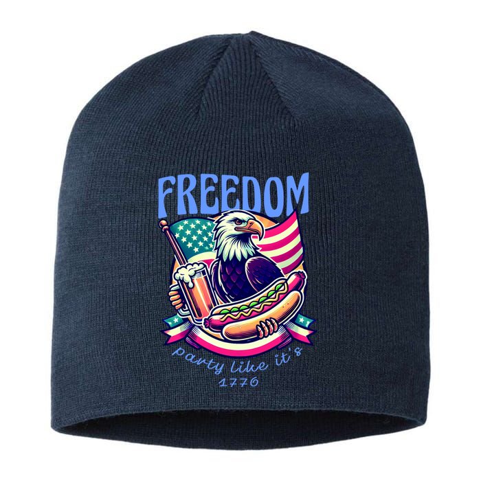 Party Like Its 1776 Patriotic Eagle Sustainable Beanie