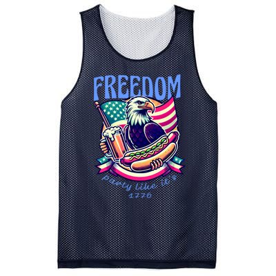 Party Like Its 1776 Patriotic Eagle Mesh Reversible Basketball Jersey Tank