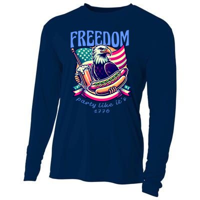 Party Like Its 1776 Patriotic Eagle Cooling Performance Long Sleeve Crew