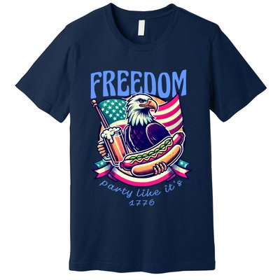 Party Like Its 1776 Patriotic Eagle Premium T-Shirt