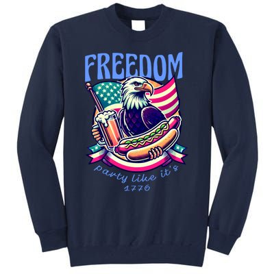 Party Like Its 1776 Patriotic Eagle Tall Sweatshirt