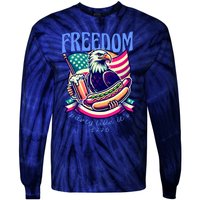 Party Like Its 1776 Patriotic Eagle Tie-Dye Long Sleeve Shirt