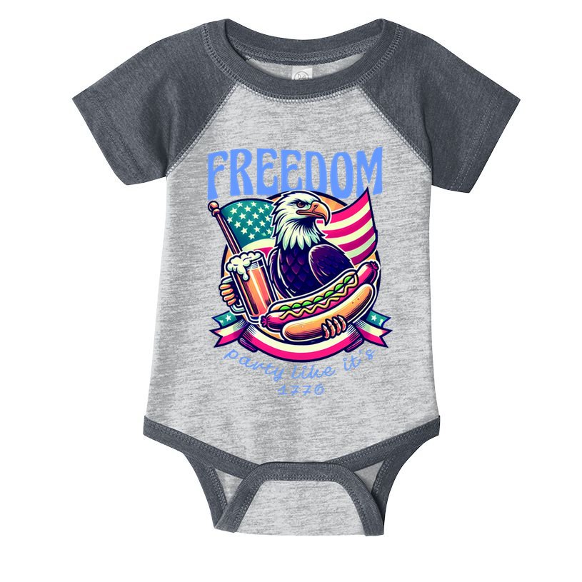 Party Like Its 1776 Patriotic Eagle Infant Baby Jersey Bodysuit