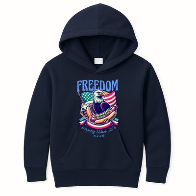 Party Like Its 1776 Patriotic Eagle Kids Hoodie