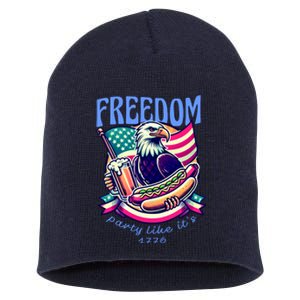 Party Like Its 1776 Patriotic Eagle Short Acrylic Beanie