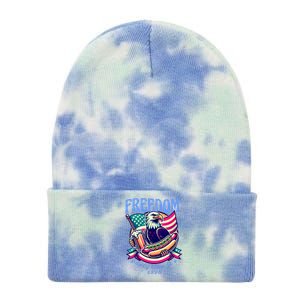 Party Like Its 1776 Patriotic Eagle Tie Dye 12in Knit Beanie