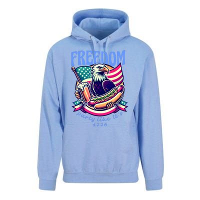 Party Like Its 1776 Patriotic Eagle Unisex Surf Hoodie